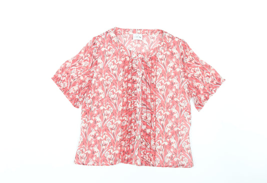 Eastex Women's Pink Floral Blouse Size 12