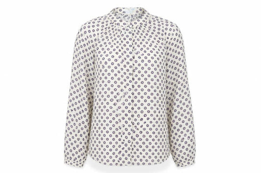 Womens UK Size 8 Boden Beige Viscose Button-Up