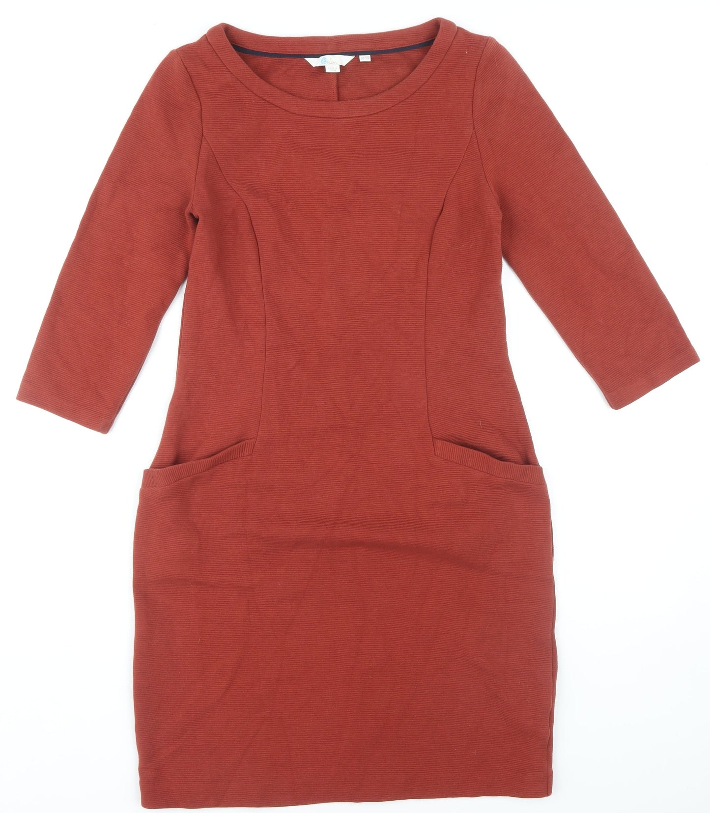 Boden Women's Red Sheath Dress, Size 10R, Elegant 3/4 Sleeve