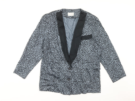 Paul Separates Women's Animal Print Blazer Black Size 12