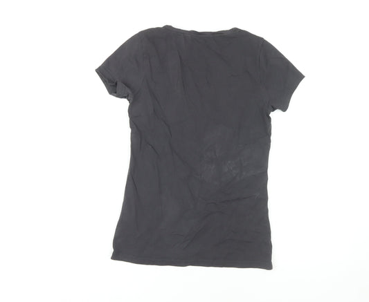 Asics Women's Black T-Shirt, Size S, Casual Style