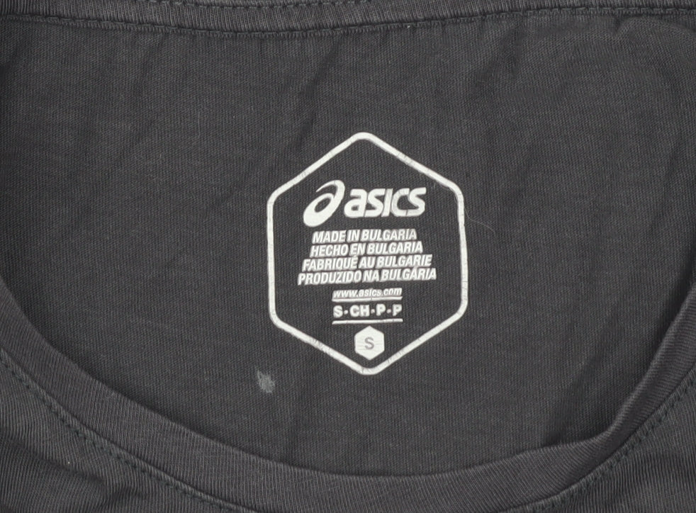 Asics Women's Black T-Shirt, Size S, Casual Style