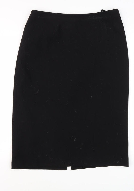 Kasper Women's Black Wool Pencil Skirt, Size 14, Business