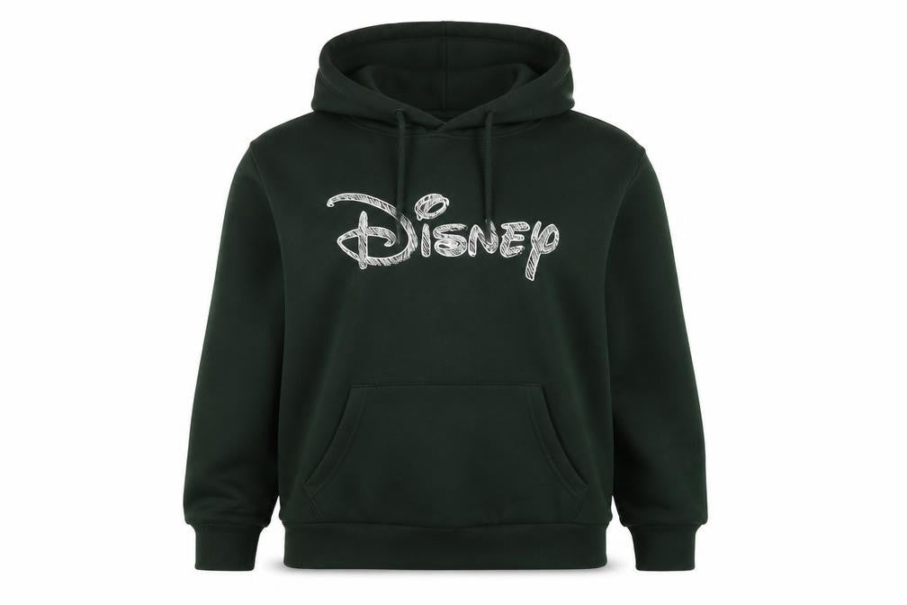 Womens UK S Regular Disney Green Pullover Hoodie