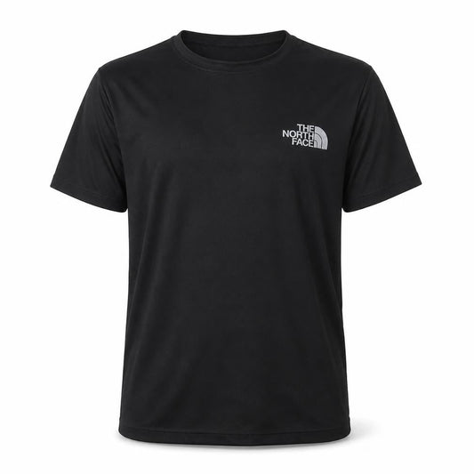 The North Face Boys Black T-Shirt, Size 18, Casual Logo Tee