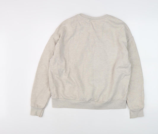 Disney Women's Beige M Minnie Mouse Pullover Sweatshirt