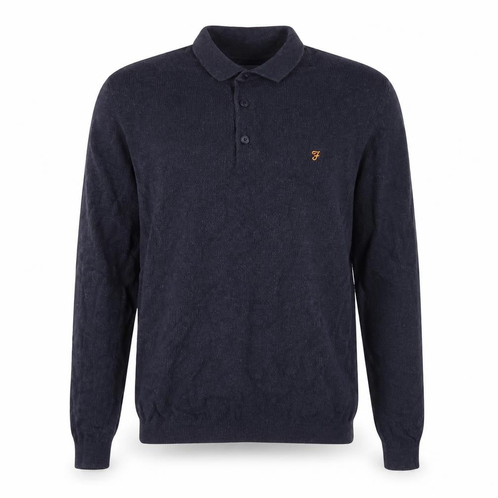 Farah Black Men's M Long Sleeve Polo Shirt