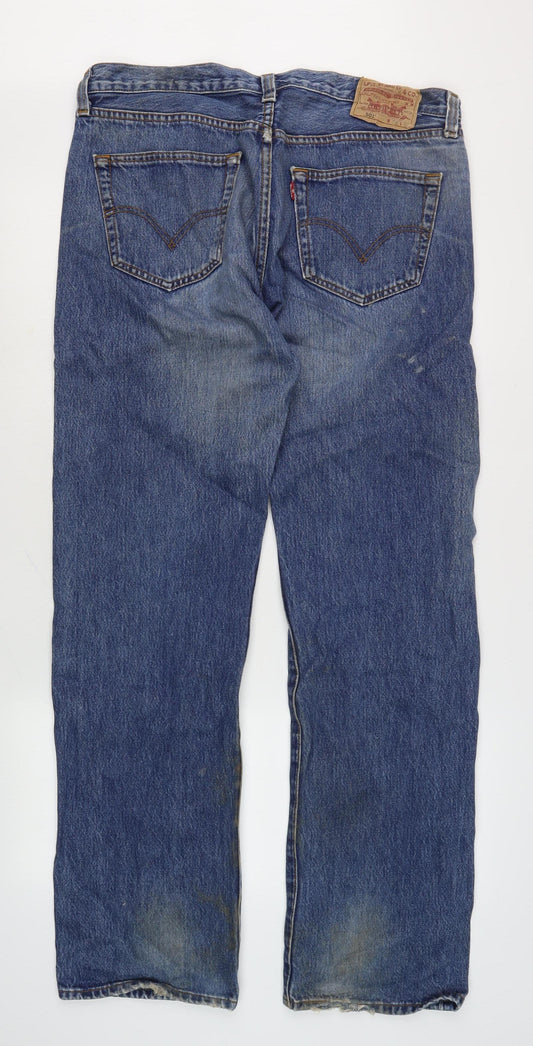 Levi's Men's Blue 501 Straight Jeans, Medium Wash