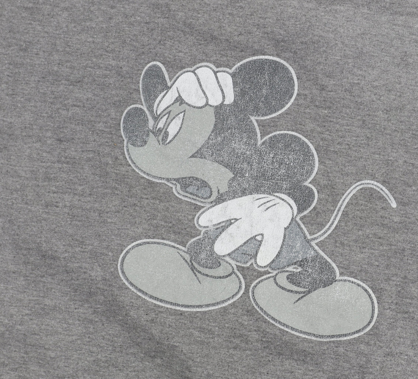 Disney Men Grey 2XL Mickey Mouse T-Shirt