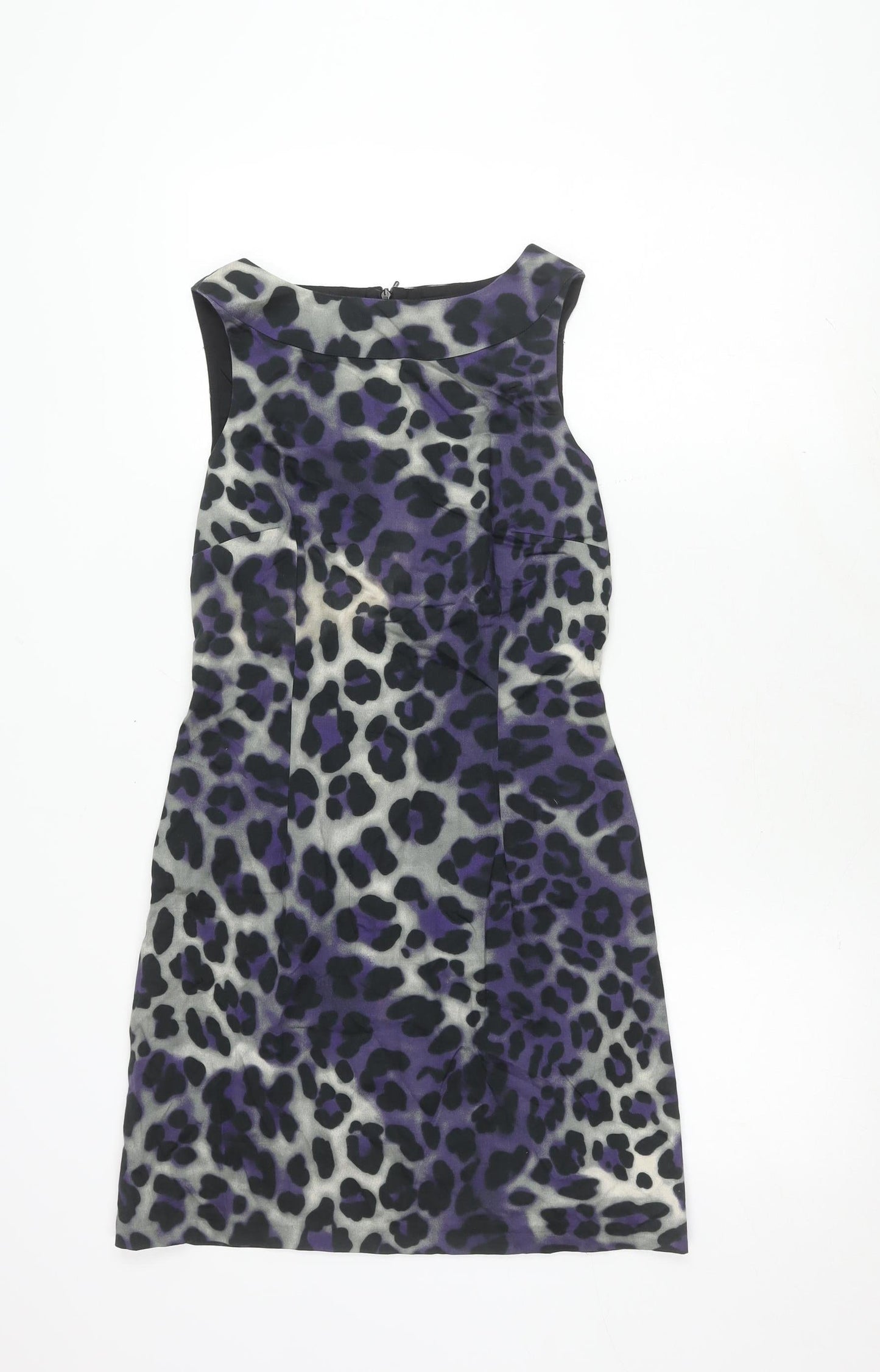 Oasis Women's Purple Animal Print Dress Size 8