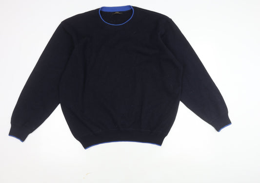 Marks & Spencer Men's Black Wool Pullover L