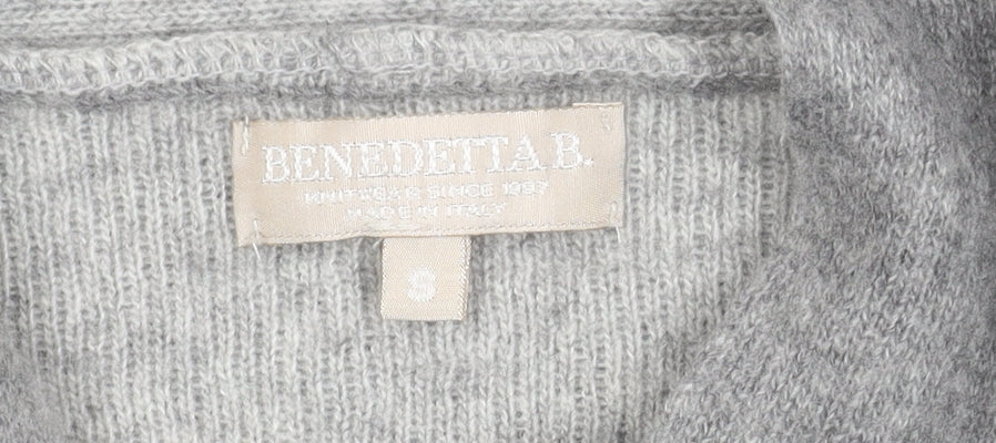 Benedetta B. Women's Grey Cardigan Size S Merino Wool Blend