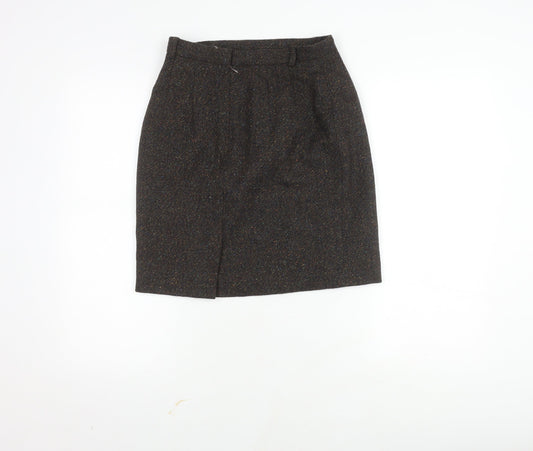 Talbots Women's Brown Wool Straight Skirt Size 6P