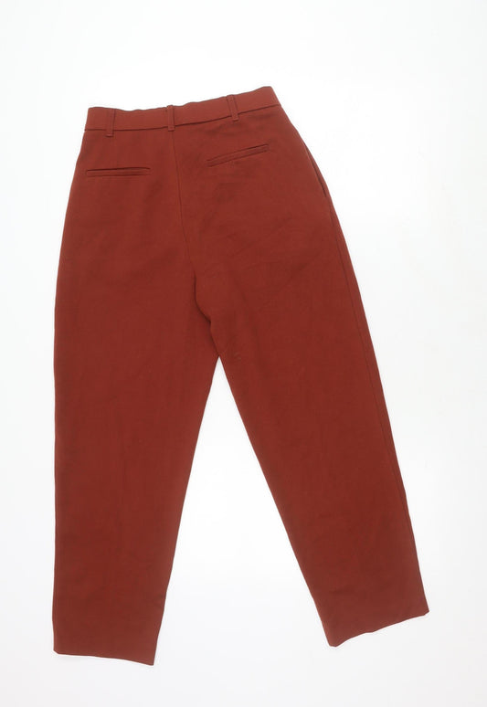Zara Women’s Red Straight Leg Trousers - Size S