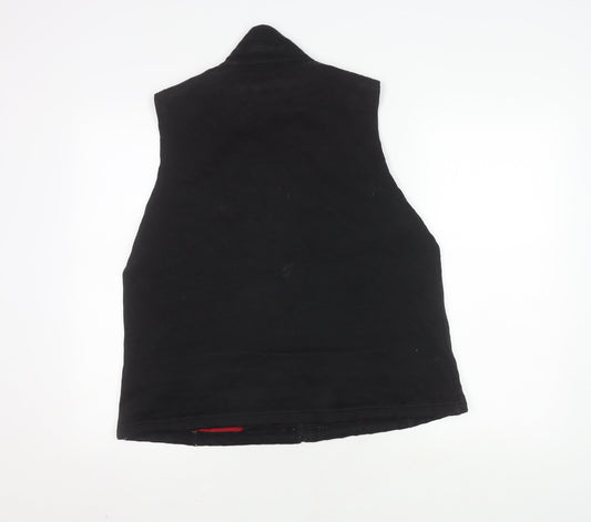 Dash Women's Black Waistcoat Size 16 Casual Zip Lined