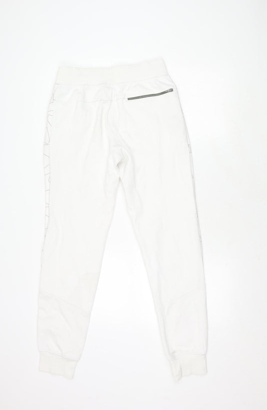 Puma Men's White Jogger Trousers Size M, Gym & Training