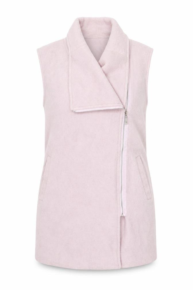 New Look Women's Pink Sleeveless Mid-Length Coat