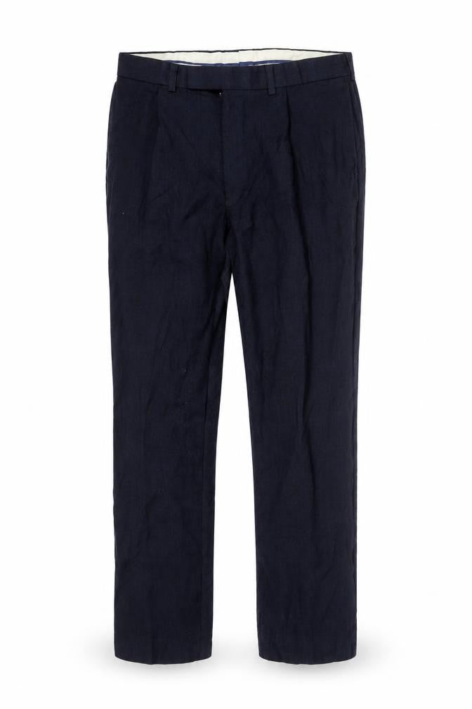 Marks and Spencer Men's Blue Check Trousers 34