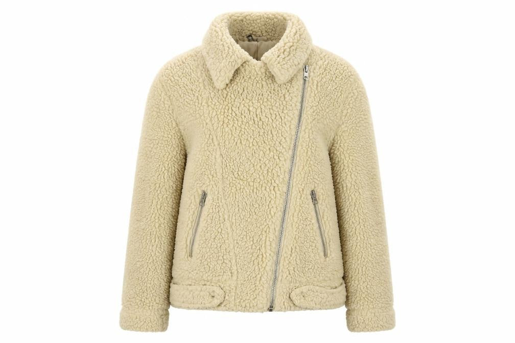 Divided Women's Beige Biker Jacket Size 10