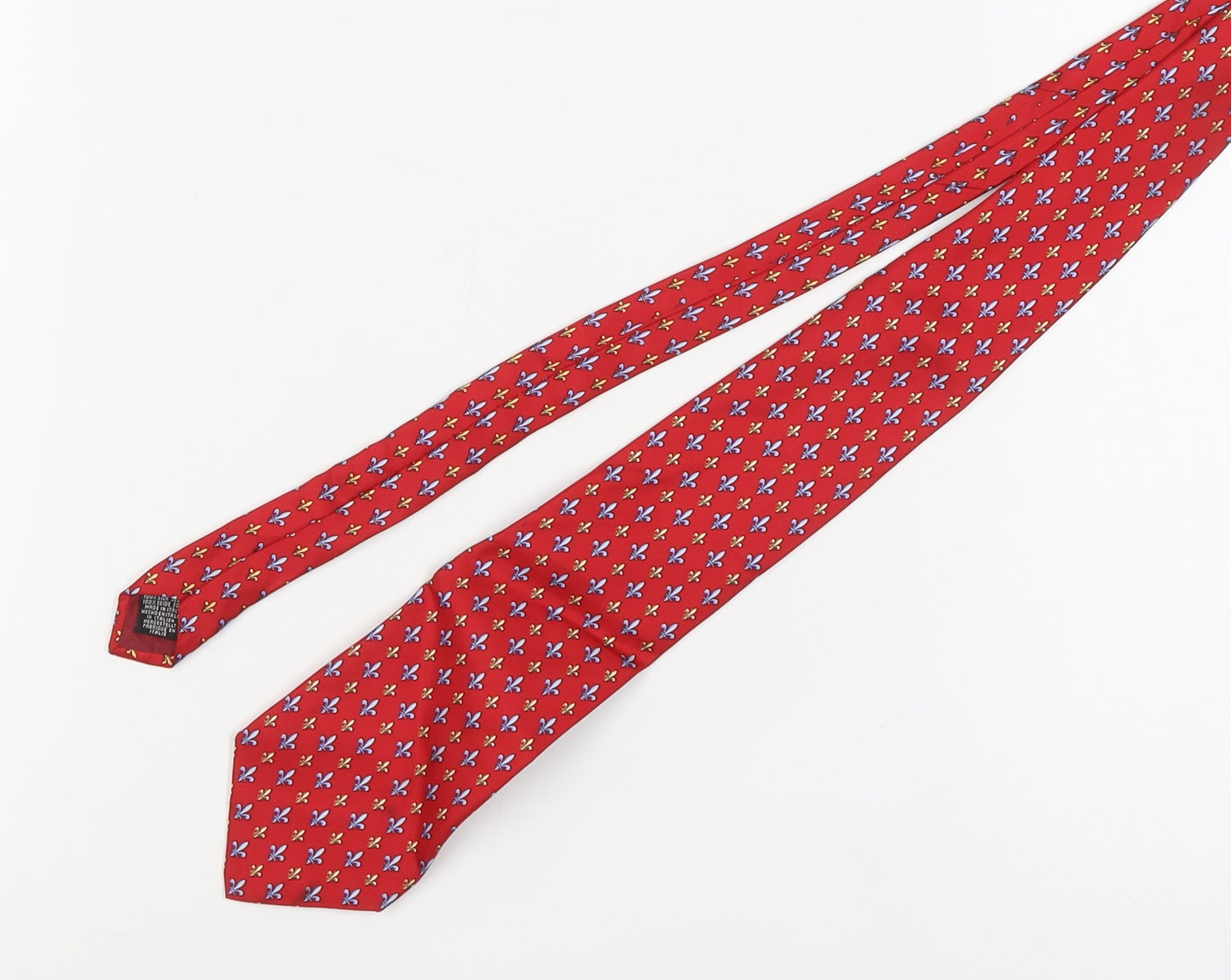 Beaufort Men's Red Silk Floral Pattern Tie