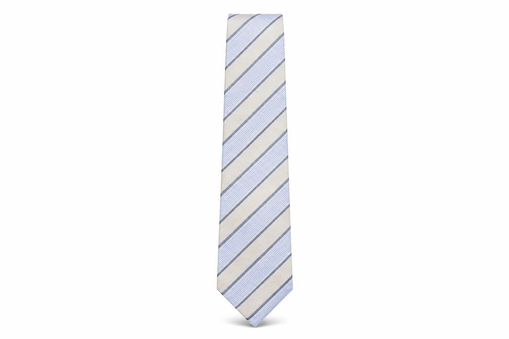 Jeff Banks Men's Striped Silk Tie Beige