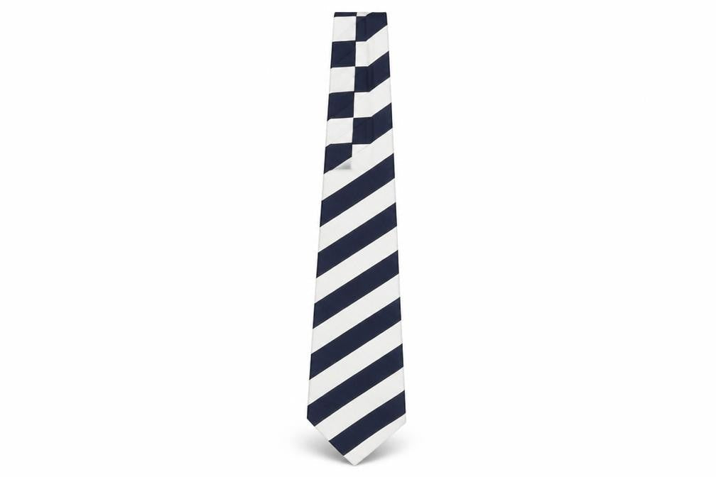 Marks & Spencer Men's Blue Striped Silk Tie, New