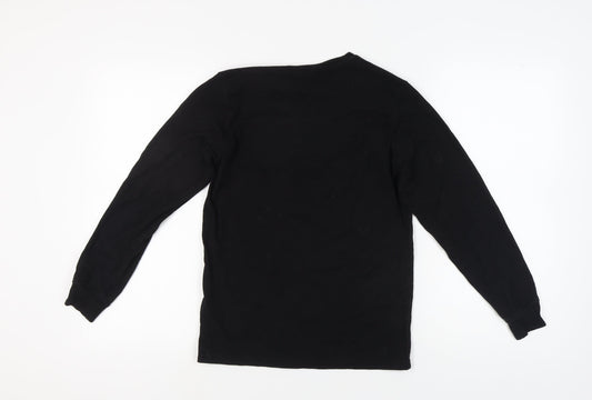 Diesel Boys Black Long Sleeve T-Shirt, 14 Years
