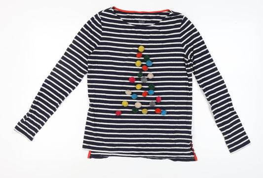Boden Women's Multicoloured Striped Top, Size 10