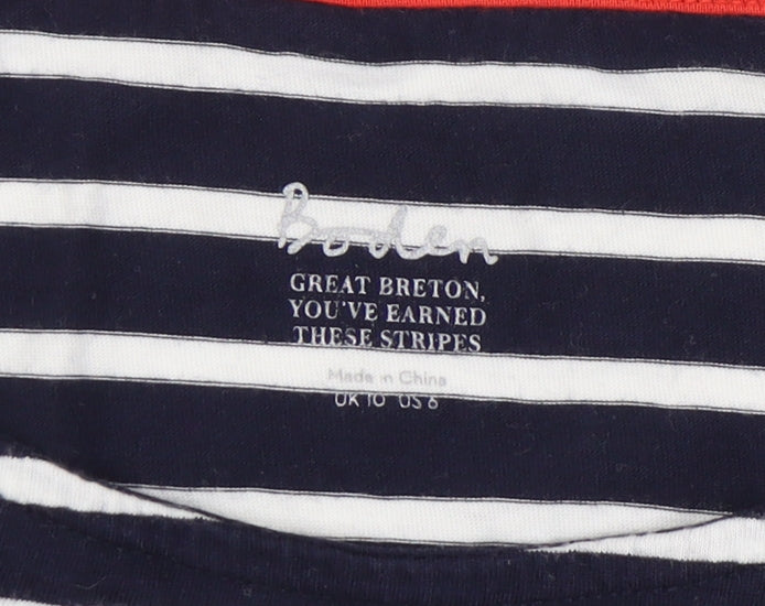 Boden Women's Multicoloured Striped Top, Size 10