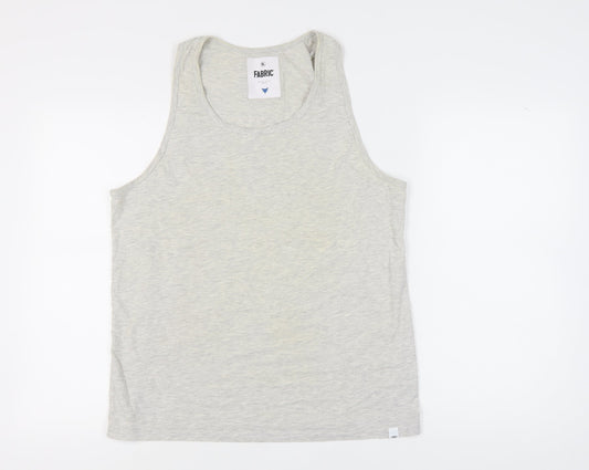 Fabric Men's Grey Sleeveless T-Shirt XL