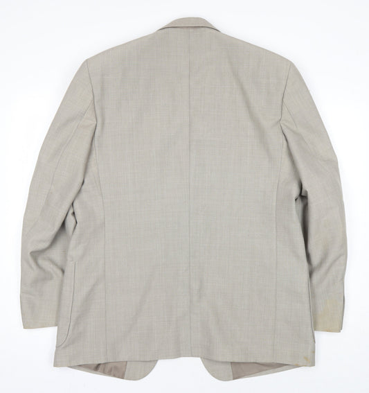 Gurteen Men's Beige Blazer 42R Notch Lapel