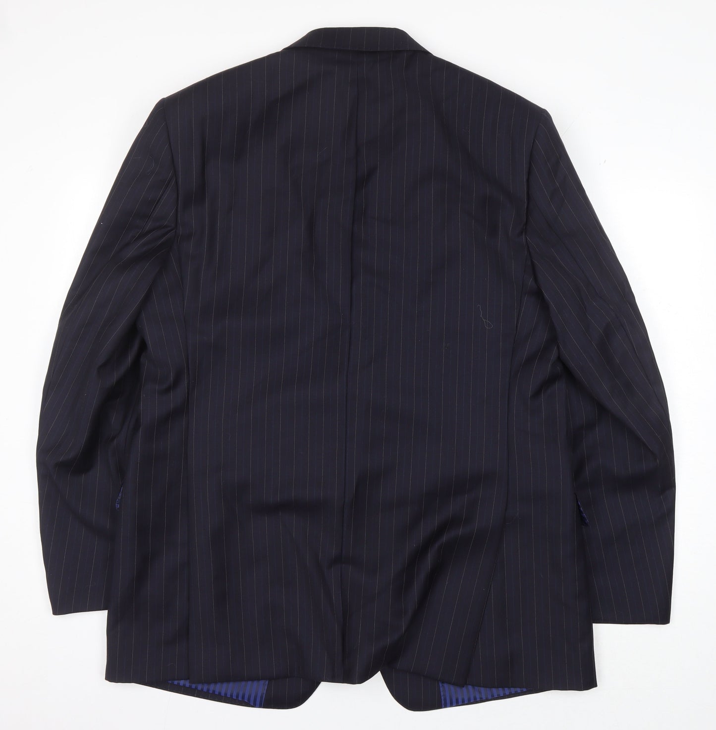 Marks and Spencer Men's Navy Striped Blazer 44L