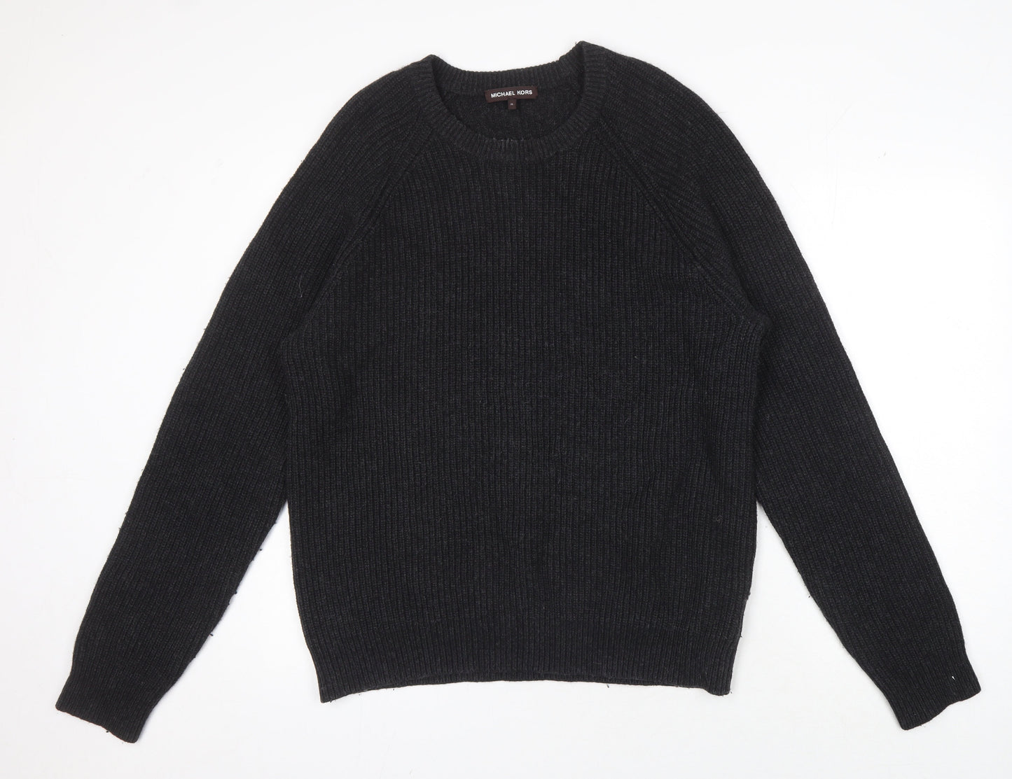 Michael Kors Men's Black XL Pullover Jumper, Wool Blend