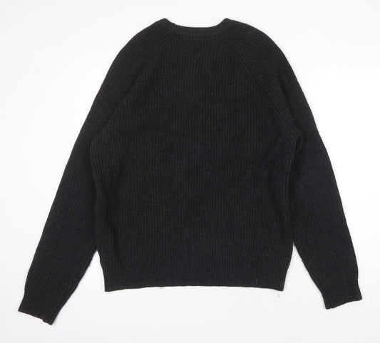 Michael Kors Men's Black XL Pullover Jumper, Wool Blend