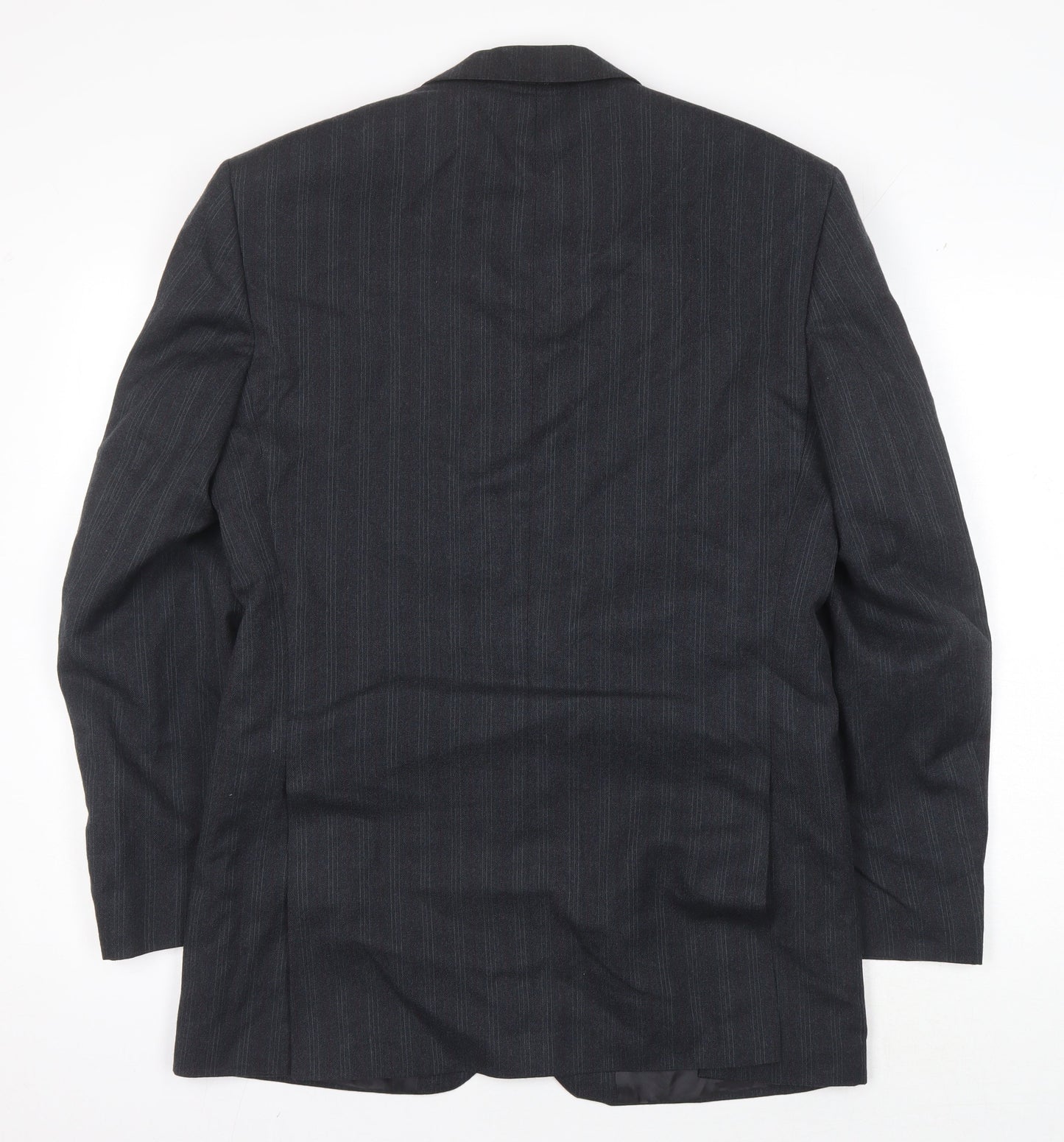 Daniel Drescott Men's Grey Striped Blazer 38 Long Classic