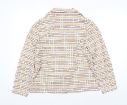 Fulton Women's Beige Check Jacket Size 18