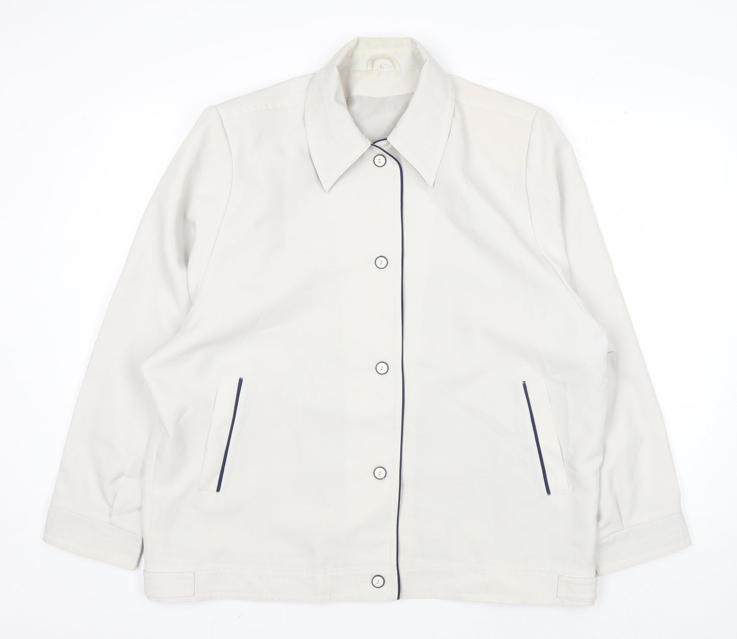 Jbc Women's White Button Coat Size 22 - Polyester