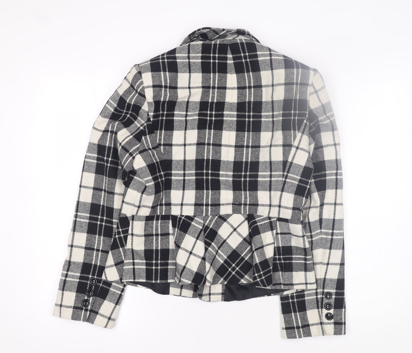 CC Women's Black and White Check Blazer - Size P