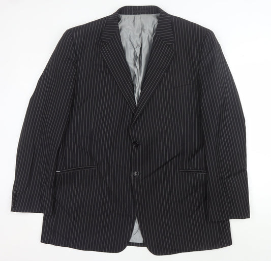 Charlton Gray Men's Black Striped Suit Jacket 46R