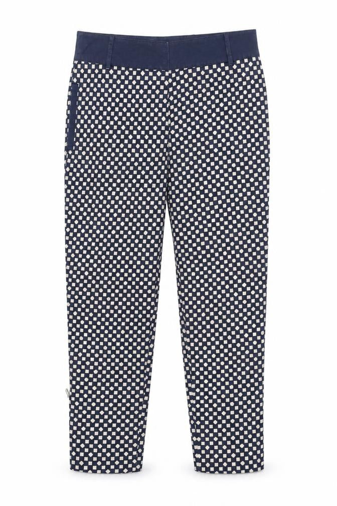 Jasper Conran Women's Blue Geometric Trousers Size 10