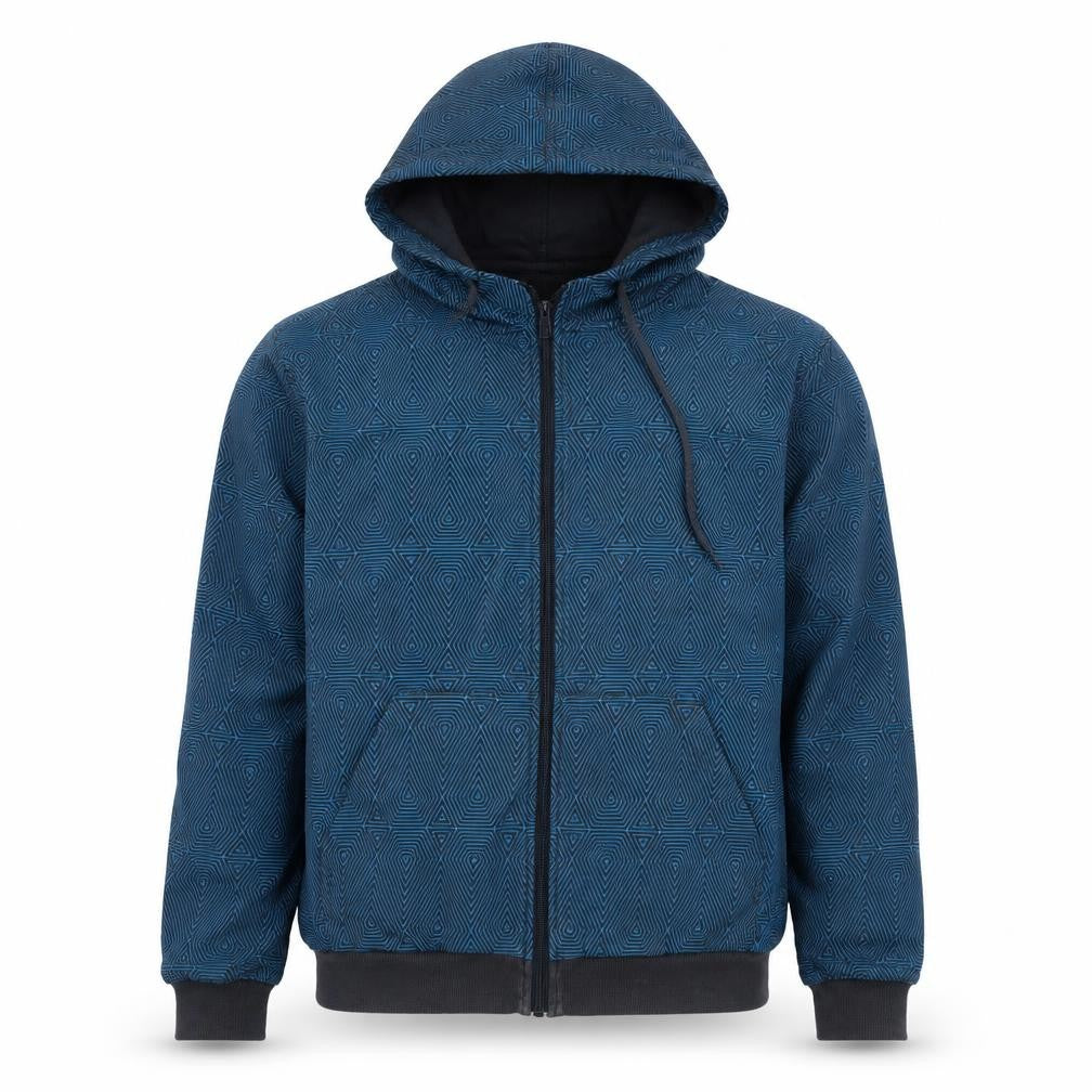 Front view of REVsport Men's Blue Geometric Track Jacket L
