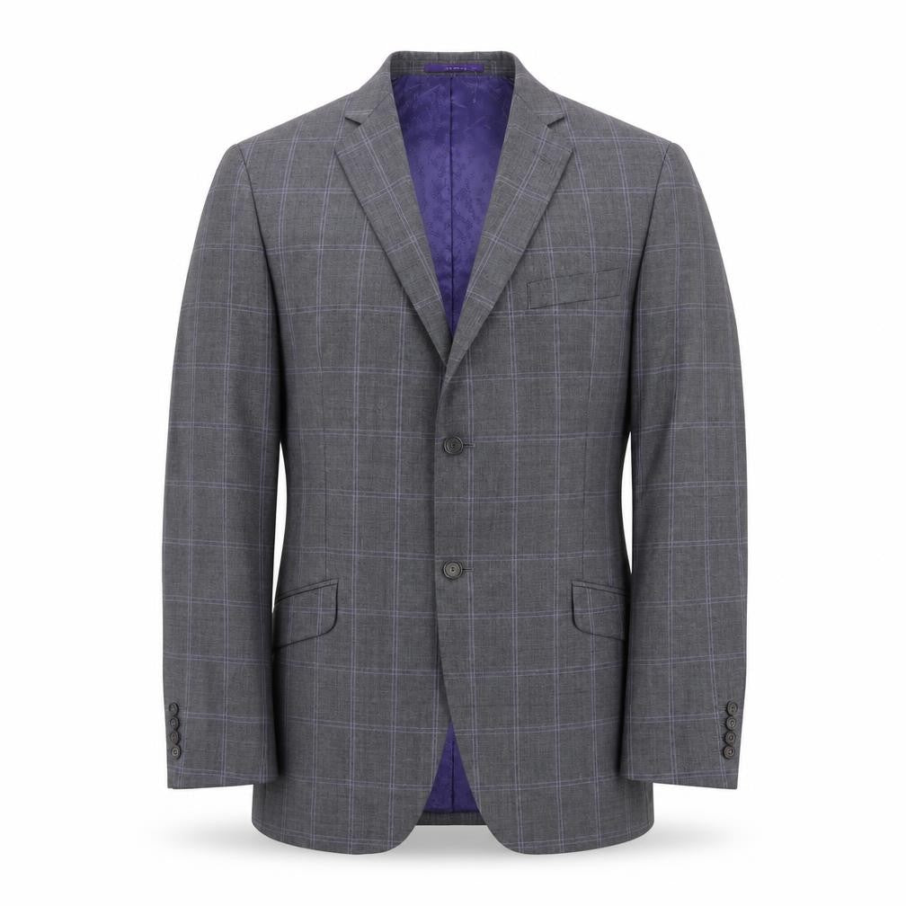 Mens 42 Chest Regular Ted Baker Grey Two-Button Blazer