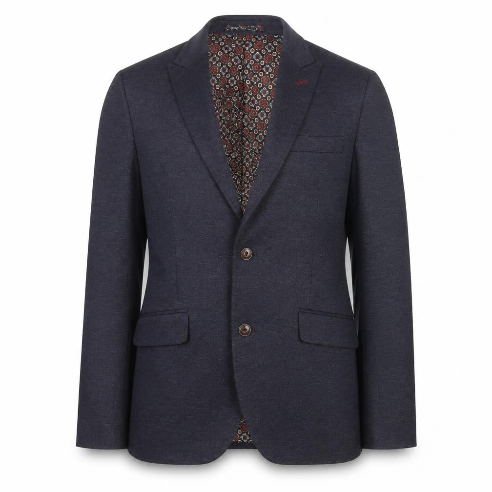 Mens 40 Chest Regular Feraud Grey Two-Button Blazer