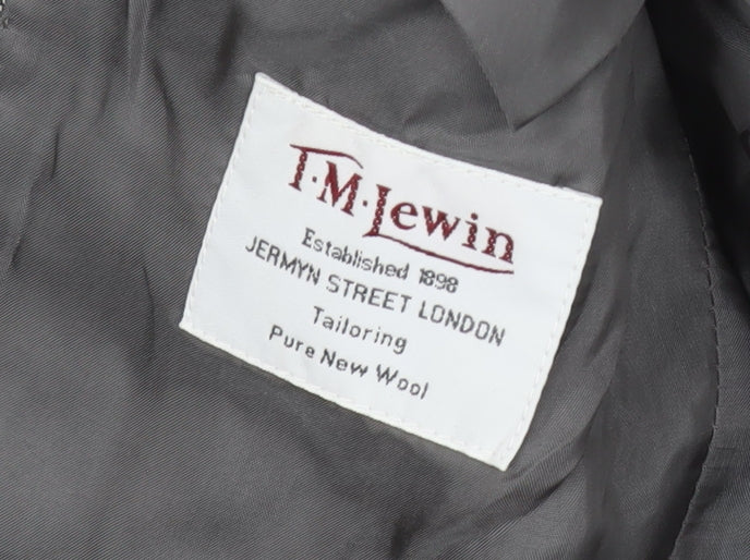 T.M. Lewin Men's Grey Wool Blazer Jacket 39R