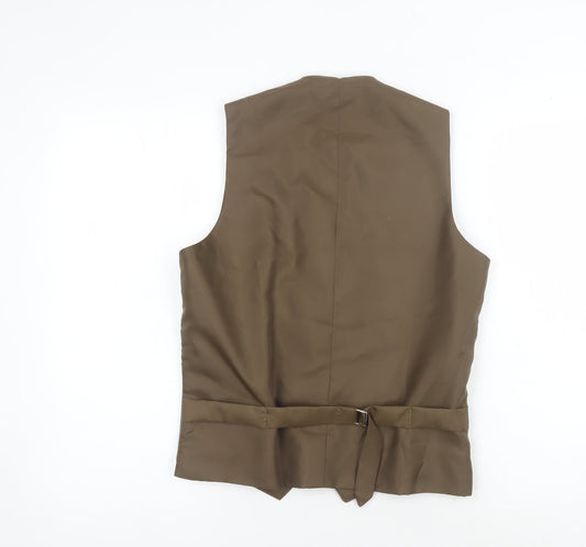 C&A Men's Brown Suit Waistcoat, Size 36R Stylish