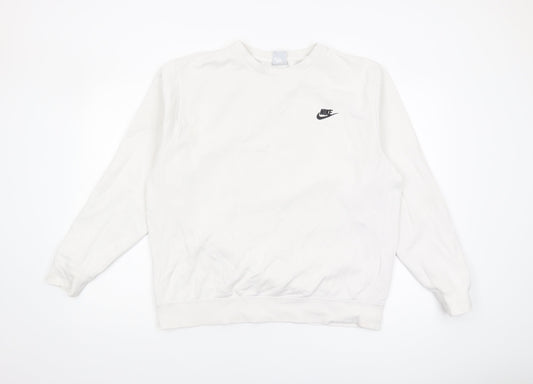 Nike Men's White Pullover Sweatshirt L