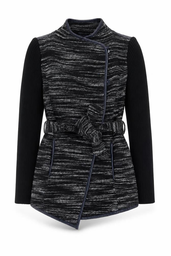 Marks & Spencer Women's Black Striped Jacket Size 10