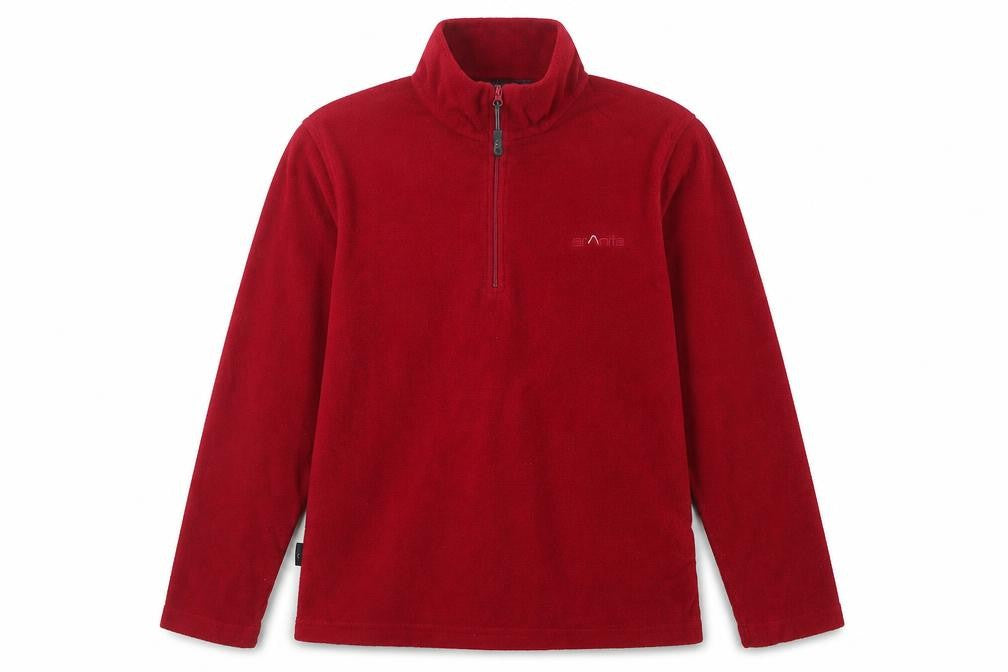 Granite Unisex Red Fleece Pullover Sweatshirt L