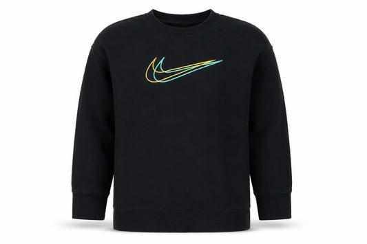 Nike Boys Black XS Pullover Sweatshirt, Logo Accent