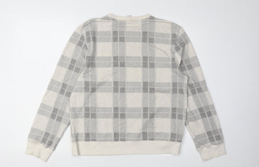 Calvin Klein Men's Grey Plaid Pyjama Top M